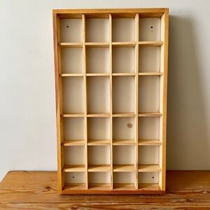 Rustic Oak Wall Display Shelf Trinkets Collections Toys Craft Room Treasures